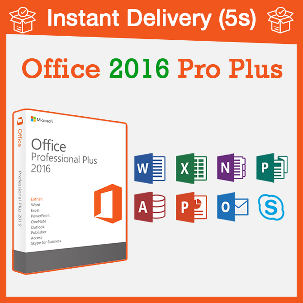 Microsoft Office 2016 Pro Plus on up to 5 PC - Cheap key for
